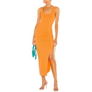 The Range Ribbed Sunrise Cinched Midi Dress Size M